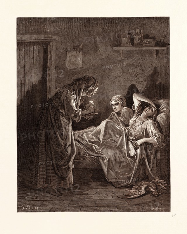 THE OLD WOMAN AND HER SERVANTS, BY GUSTAVE DORE