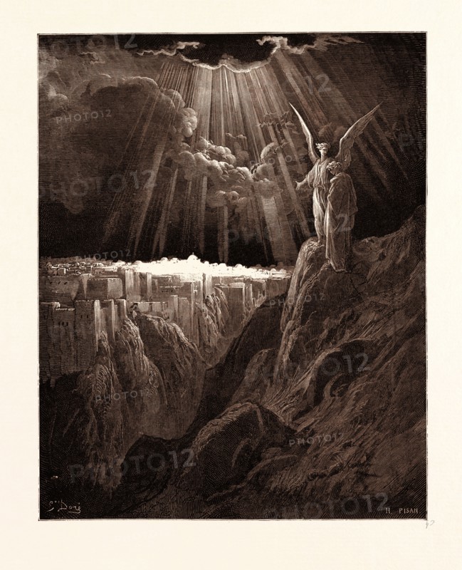 THE ANGEL SHOWING JERUSALEM IN RUINS TO SAINT JOHN, BY GUSTAVE DORE