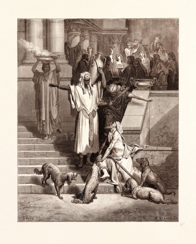 LAZARUS AT THE RICH MAN'S GATE, BY GUSTAVE DORE