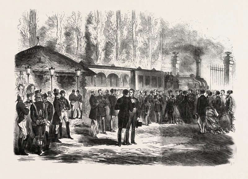FRANCO-PRUSSIAN WAR: DEPARTURE OF THE EMPEROR OF THE FRENCH AND THE PRINCE IMPERIAL FROM THE RAILWAY STATION OF ST. CLOUD, 28 JULY 1870
