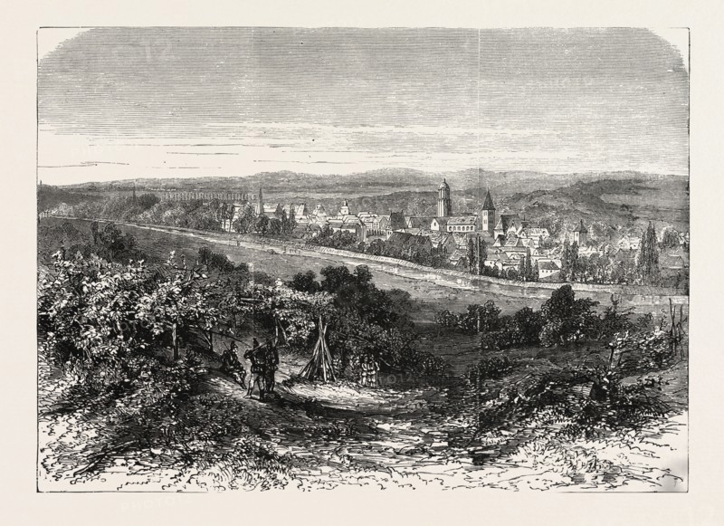 FRANCO-PRUSSIAN WAR: VIEW OF THE CITY OF WISSEMBOURG IN ALSACE 1870