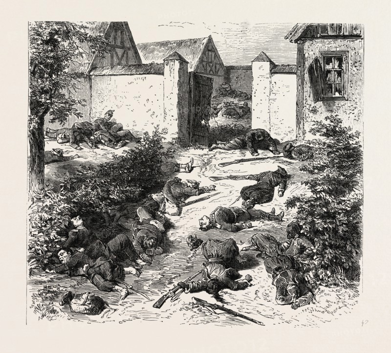 FRANCO-PRUSSIAN WAR: ENTRY OF THE CASTLE OF SCHAFFENBOURG, ON THE GEISBERG AFTER THE BATTLE OF 4 August 1870