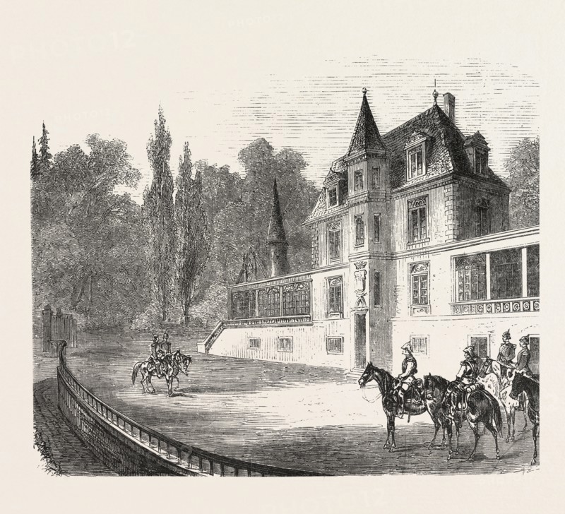 FRANCO-PRUSSIAN WAR: THE CHATEAU DE BELLEVUE NEAR SEDAN 1870