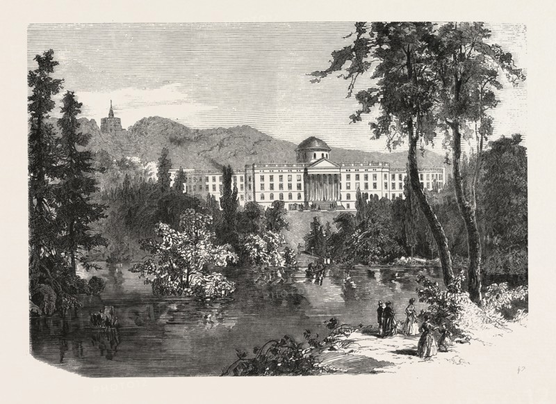 FRANCO-PRUSSIAN WAR: Castle Wilhelmshohe, ENGRAVING 1870