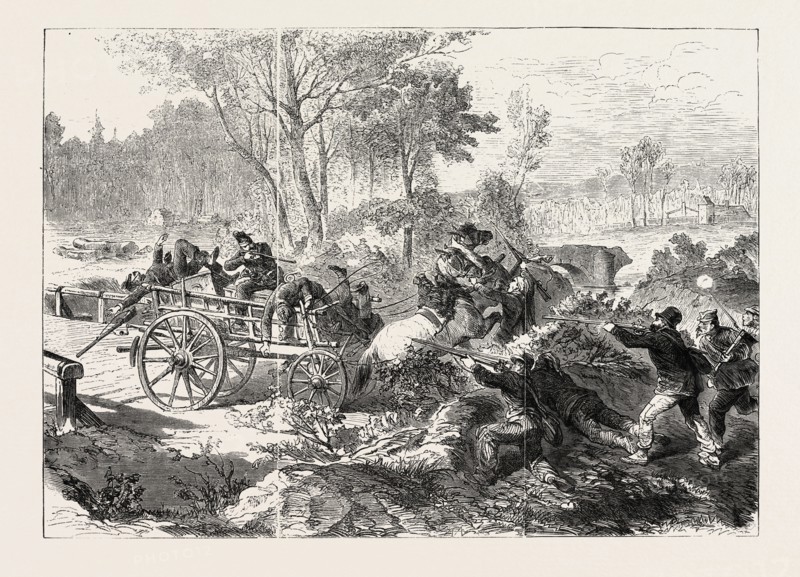 FRANCO-PRUSSIAN WAR: ATTACKED BY FRANCE-SHOOTERS 1870