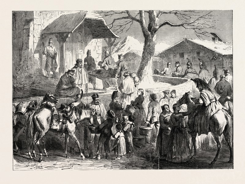 FRANCO-PRUSSIAN WAR: THE FRENCH ON THE ROAD FROM NEURENBURG TO BERNE OR BERN, February 5 1870