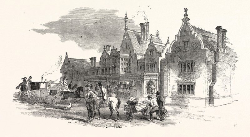 THE NORTH STAFFORDSHIRE RAILWAY: THE STATION AT STOKE-UPON-TRENT. UK, 1849