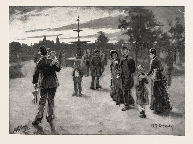 VICTORIA PARK, LONDON, CANADA, NINETEENTH CENTURY ENGRAVING