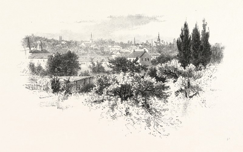 A GLIMPSE OF PORT HOPE, CANADA, NINETEENTH CENTURY ENGRAVING