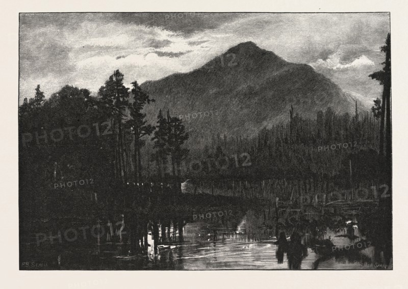 MOUNT ORFORD, CANADA, NINETEENTH CENTURY ENGRAVING