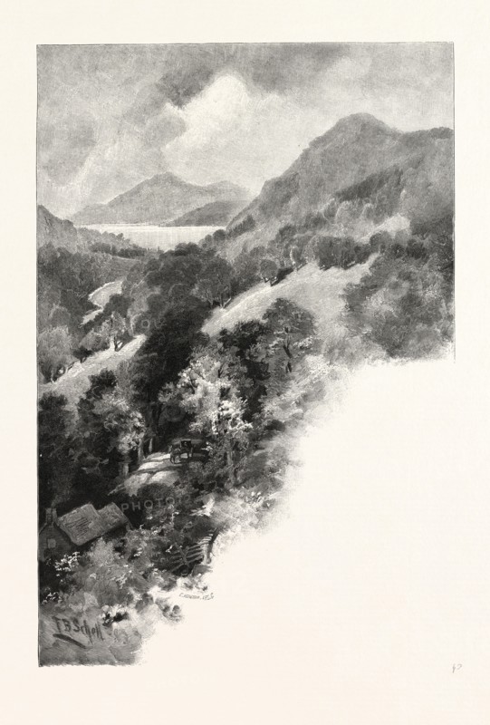 SOUTH EASTERN QUEBEC, LAKE MASSAWIPPI AND VALLEY, CANADA, NINETEENTH CENTURY ENGRAVING