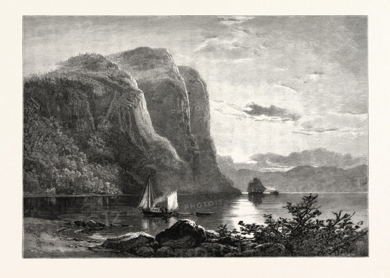 CAPE TRINITY, CANADA, NINETEENTH CENTURY ENGRAVING