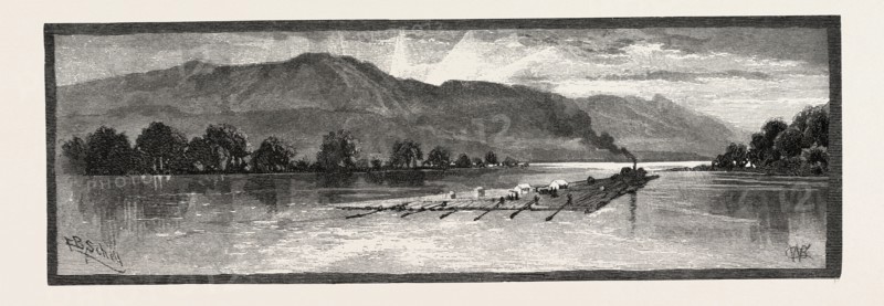The Upper Ottawa River, CANADA, NINETEENTH CENTURY ENGRAVING
