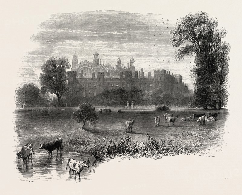 Eton College, from the River, UK, britain, british, europe, united kingdom, great britain, european
