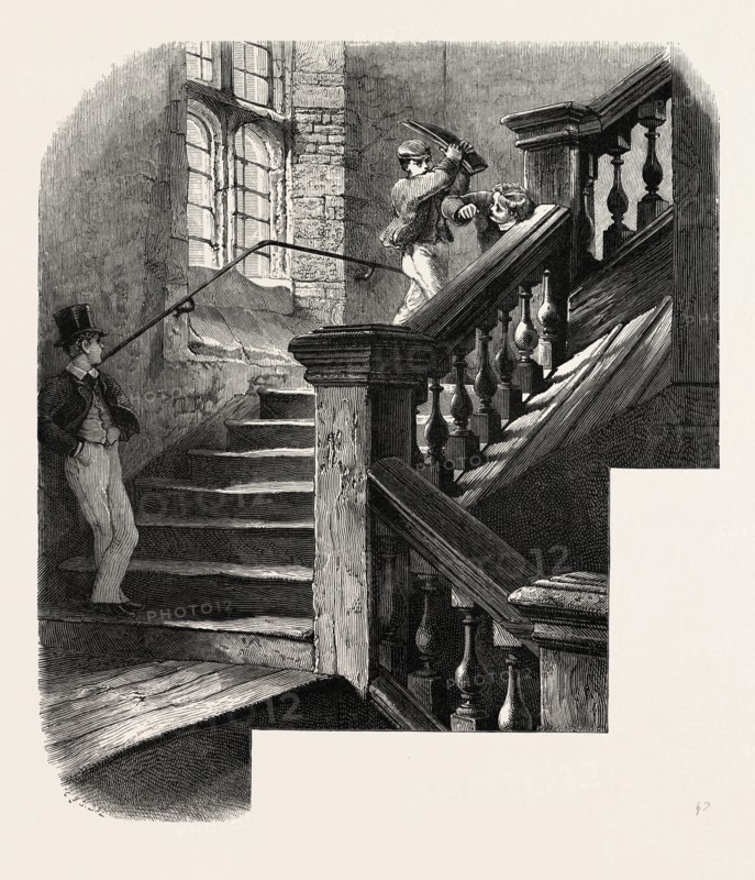Eton, staircase to the Upper School, UK, britain, british, europe, united kingdom, great britain, european
