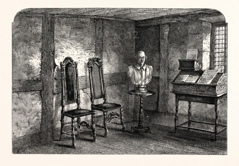 The Room where Shakespeare was born, Stratford upon Avon,  Stratford-upon-Avon, UK, britain, british, europe, united kingdom, great britain, european
