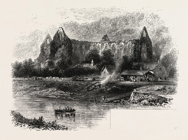 TINTERN ABBEY, FROM THE RIVER, UK, britain, british, europe, united kingdom, great britain, european