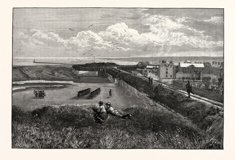 VIEW FROM THE RAMPARTS, BERWICK, UK
