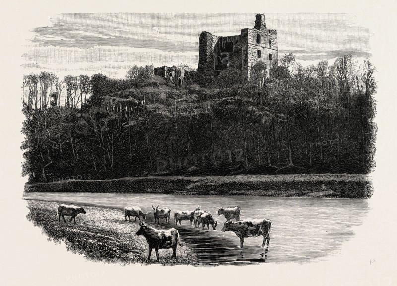 NORHAM CASTLE, is a partly ruined castle in Northumberland, England, overlooking the River Tweed, on the border between England and Scotland. UK