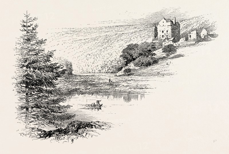 Neidpath Castle is an L-plan rubble-built tower house, overlooking the River Tweed about 1 mile (2 km) west of Peebles in the Borders of Scotland. UK