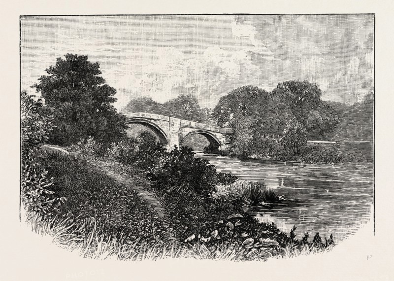 ILKLEY BRIDGE, UK. Ilkley is a spa town and civil parish in West Yorkshire, in Northern England.