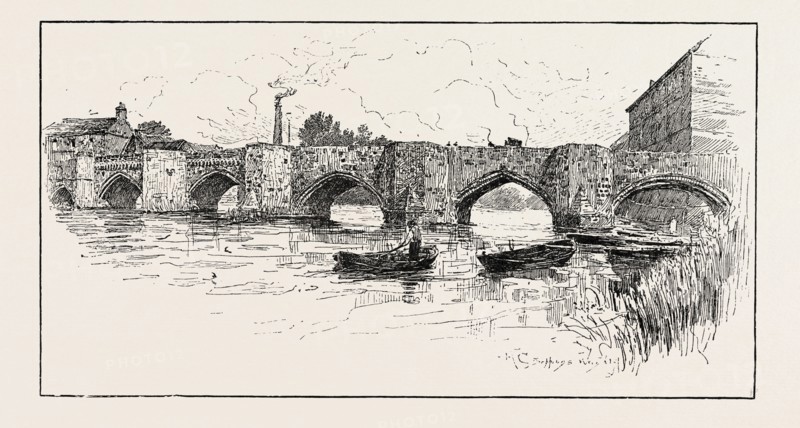 HUNTINGDON BRIDGE. Bedford is the county town of Bedfordshire, in the East of England. UK