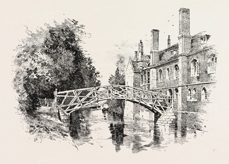 QUEEN'S BRIDGE, CAMBRIDGE, UK. A university town and the administrative centre of the county of Cambridgeshire, England. It lies in East Anglia, on the River Cam.