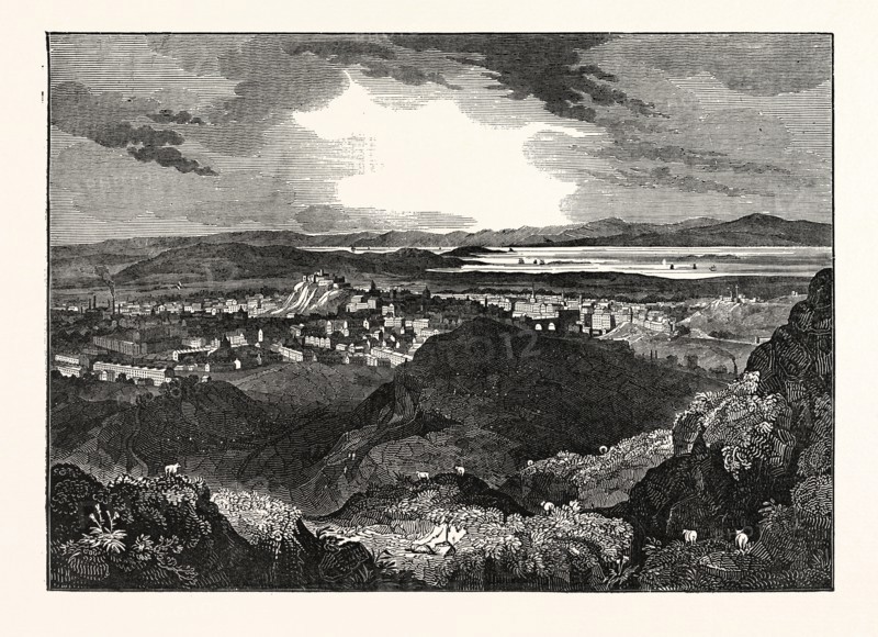 VIEW OF EDINBURGH FROM ARTHUR'S SEAT, UK, britain, british, europe, united kingdom, great britain, european