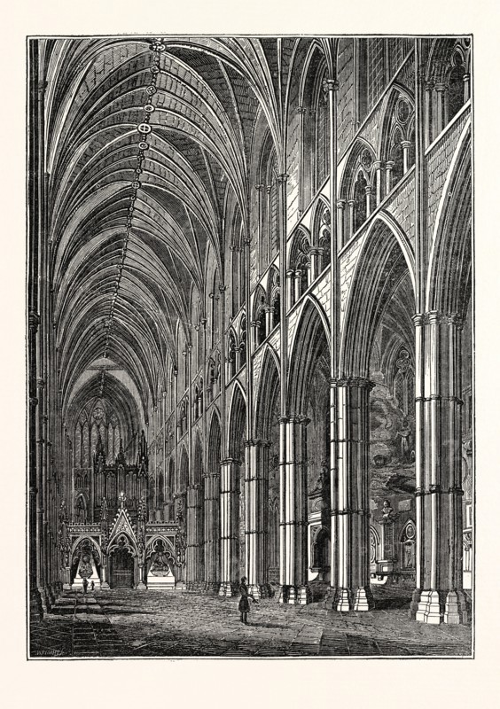 NAVE OF WESTMINSTER ABBEY, LONDON, UK, britain, british, europe, united kingdom, great britain, european