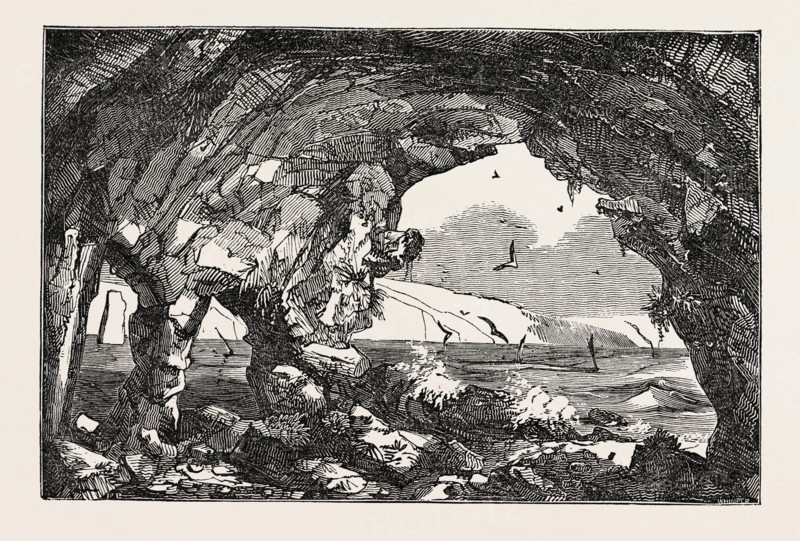 THE ISLE OF WIGHT: FRESHWATER CAVERN. UK, britain, british, europe, united kingdom, great britain, european
