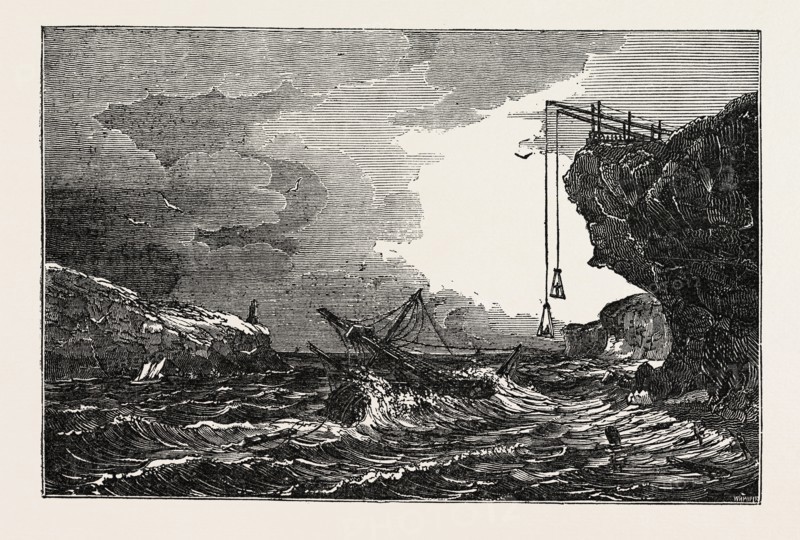 Communication with a Ship in distress by means of the Cliff Waggon.