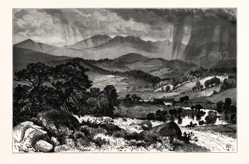 MOUNT MANSFIELD, FROM RICE'S HILL. Thomas Moran (February 12, 1837 â€ì August 25, 1926) from Bolton, England was an American painter and printmaker of the Hudson River School in New York whose work often featured the Rocky Mountains.Mount Mansfield is the highest mountain in Vermont, USA