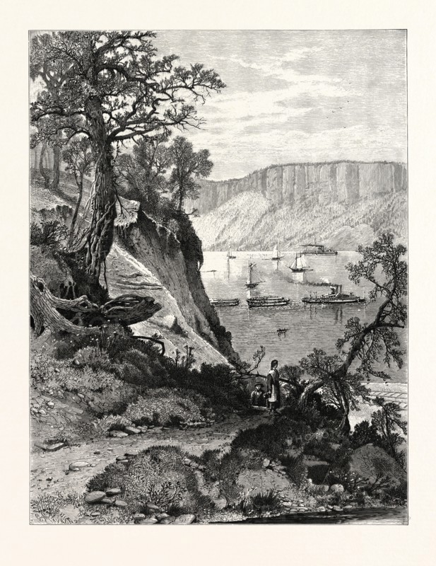 PALISADES, FROM BELOW HASTINGS. J.D. WOODWARD. USA