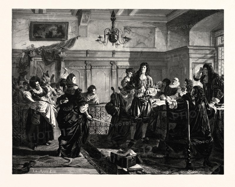 THE WOMEN OF SCHORNDORF. FROM THE ORIGINAL OF HÃ„BERLIN. Schorndorf is a place in Germany.