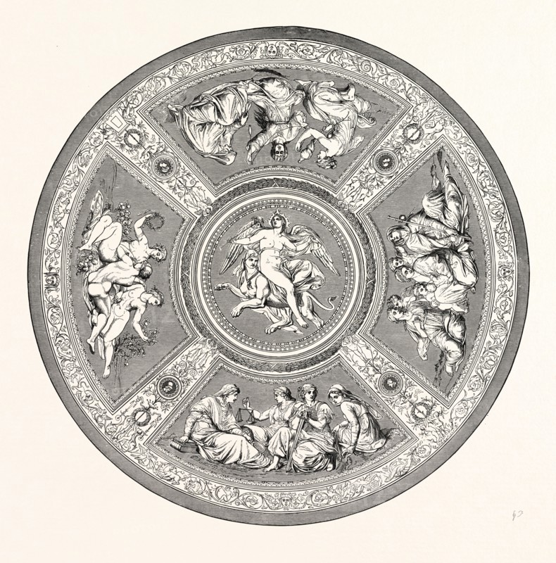 FRESCO CENTREPIECE IN THE MUSEUM AT LEIPZIG, SAXONY, GERMANY. AFTER THEODORE GRÃñSSE