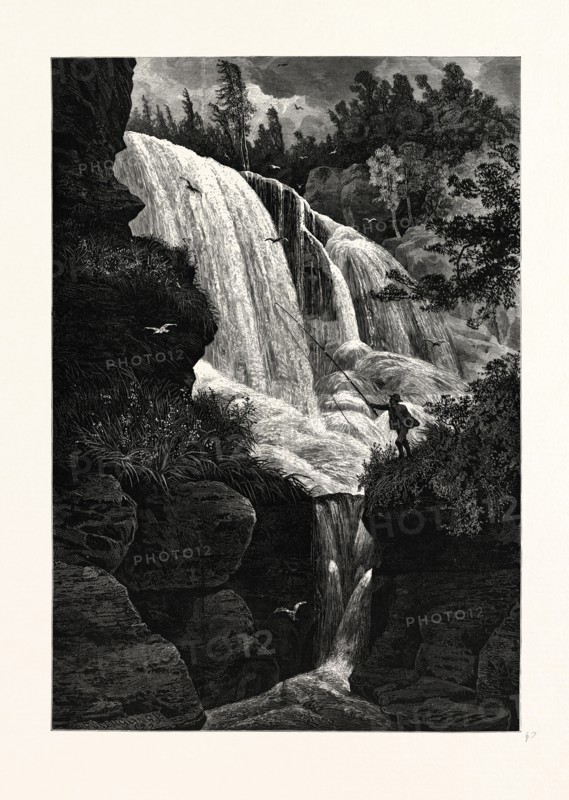 SAWKILL FALLS, NEAR MILFORD. PA. H. BISBING
