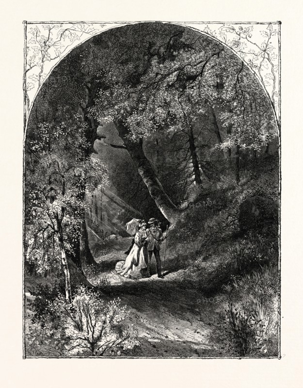 LOVER'S WALK, SAWKILL GLEN, PA. H. BISBING