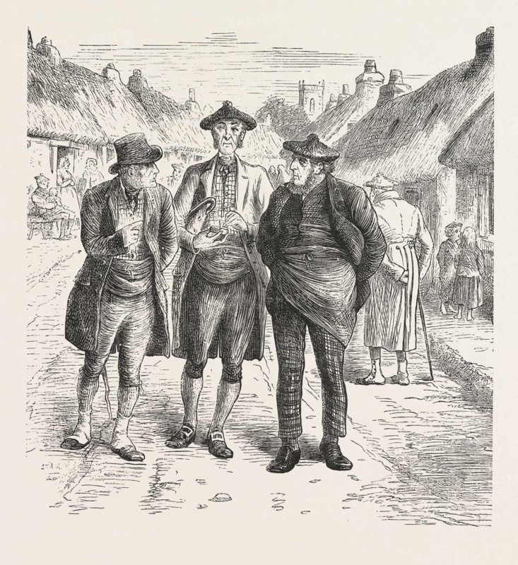 DISCUSSING THE LAST SUNDAY'S SERMON, 1876, UK, britain, british, europe, united kingdom, great britain, european