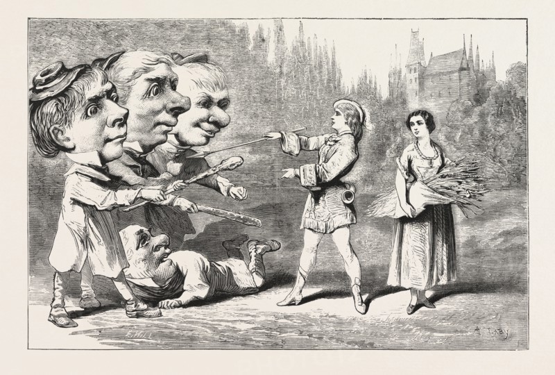 CINDERELLA,  AT THE COVENT GARDEN THEATRE, LONDON, 1876, UK, britain, british, europe, united kingdom, great britain, european