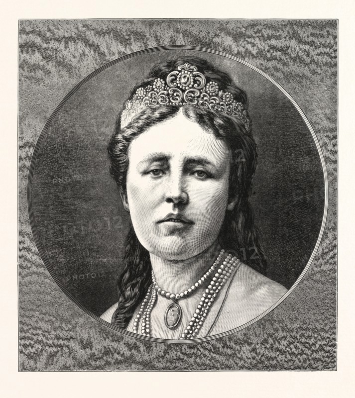HER MAJESTY THE QUEEN OF SWEDEN, Engraving 1876