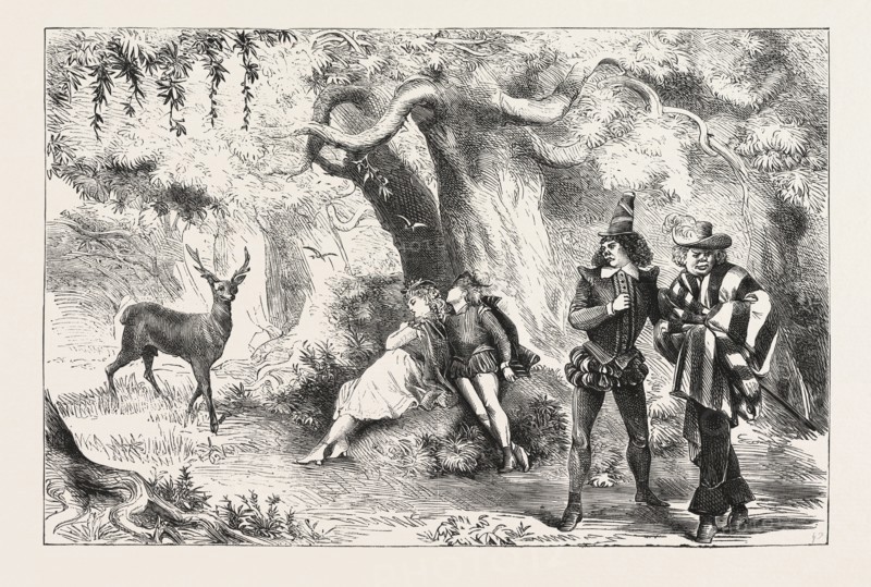 CHILDREN IN THE WOOD, AT THE STANDARD THEATRE. 1876, UK, britain, british, europe, united kingdom, great britain, european