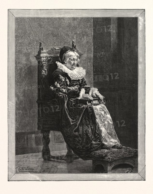 THE LADY OF THE GRANGE, PICTURE OF T. WALTER WILSON IN THE DUDLEY GALLERY,  ENGRAVING 1876