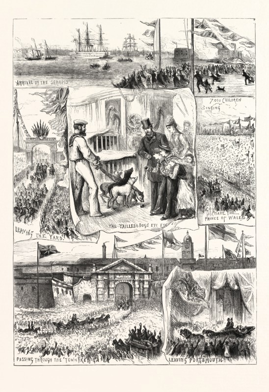 THE RETURN OF H.R.H. THE PRINCE OF WALES, THURSDAY, APRIL IITH, 1876, ENGRAVING 1876, UK, britain, british, europe, united kingdom, great britain, european