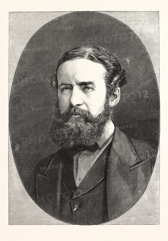 SIR JOHN LUBBOCK, BART., M.P. FOR MAIDSTONE, ENGRAVING 1876, UK, britain, british, europe, united kingdom, great britain, european