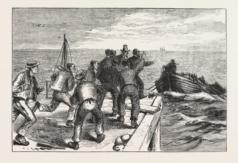 ESCAPE OF FENIAN CONVICTS FROM FREMANTLE, WESTERN AUSTRALIA, ENGRAVING 1876