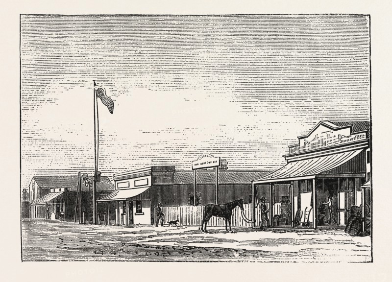 GEORGETOWN, SOUTH AUSTRALIA, ENGRAVING 1876