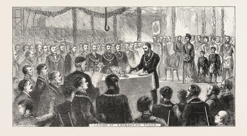 SKETCHES DURING THE PRINCE AND PRINCESS OF WALES'S RECENT VISIT TO GLASGOW, ENGRAVING 1876, UK, britain, british, europe, united kingdom, great britain, european