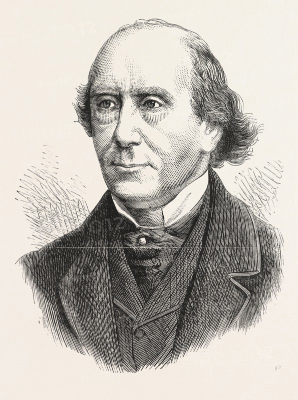 CHIEF JUSTICE WHITESIDE, ENGRAVING 1876, UK, britain, british, europe, united kingdom, great britain, european