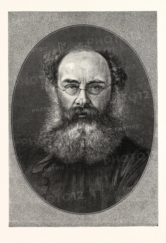 MR. ANTHONY TROLLOPE, 24 April 1815 â€ì 6 December 1882, English novelist of the Victorian era, ENGRAVING 1876, UK, britain, british, europe, united kingdom, great britain, european
