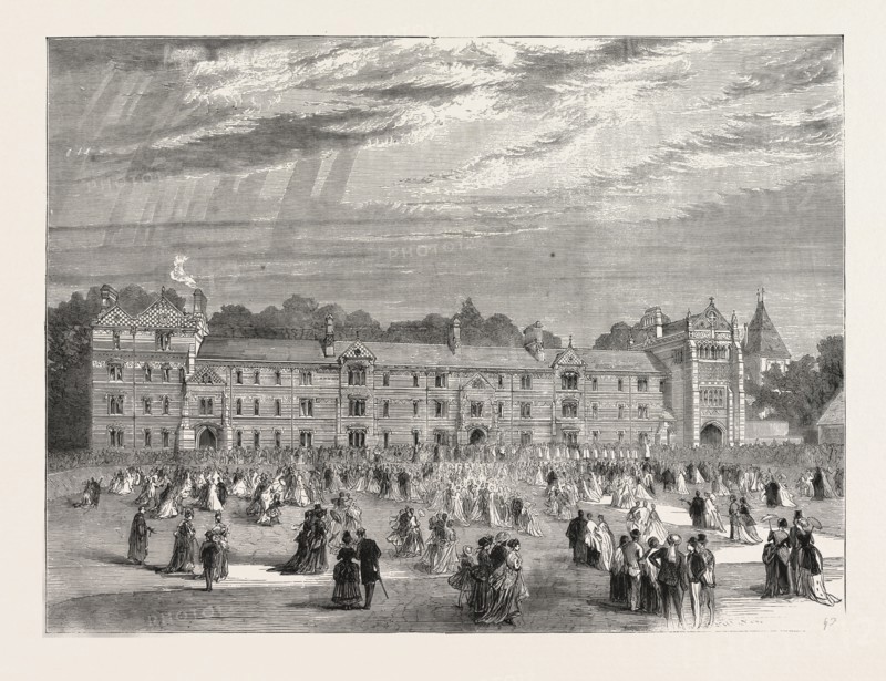 THE OPENING OF KEBLE COLLEGE, OXFORD UNIVERSITY, OXFORD, UK, 1870